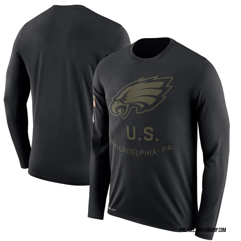 Jordan Mailata Philadelphia Eagles Youth Legend Olive Salute to Service  Sideline Long Sleeve T-Shirt