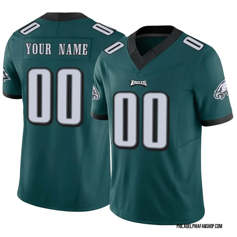 Custom Philadelphia Eagles Men's Legend Black Color Rush T-Shirt