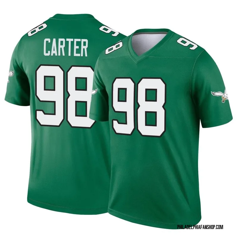 Green Men's Jalen Carter Philadelphia Eagles Legend Kelly Alternate Jersey