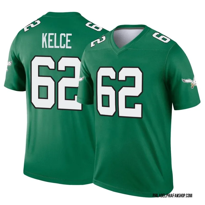 Green Men's Jason Kelce Philadelphia Eagles Legend Kelly Alternate Jersey