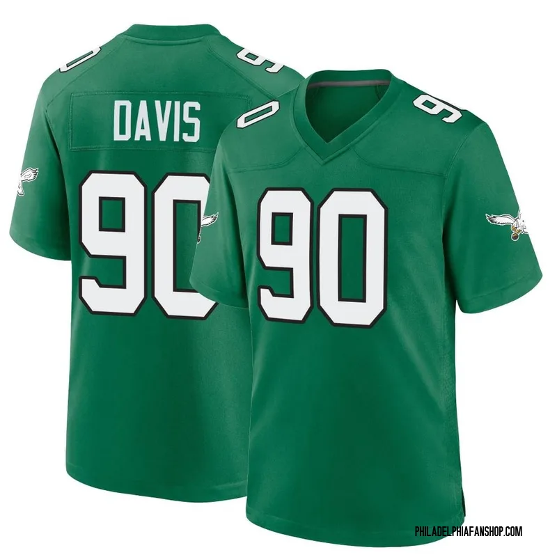 Green Men's Jordan Davis Philadelphia Eagles Game Kelly Alternate Jersey