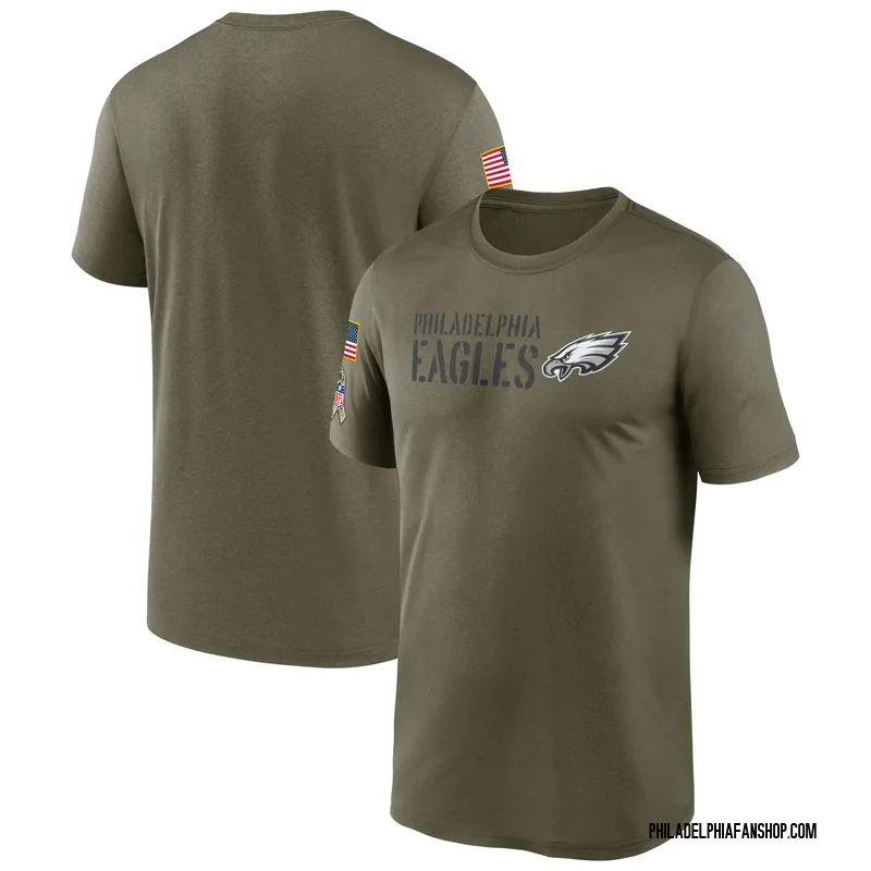 Myles Jack Philadelphia Eagles Youth Legend Olive Salute to Service  Sideline Long Sleeve T-Shirt