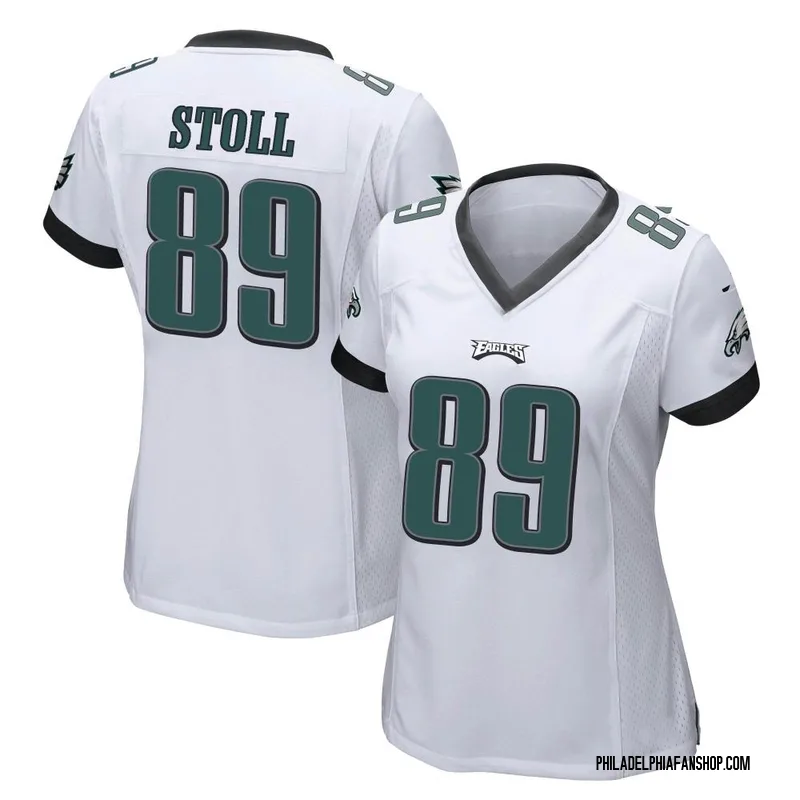 White Women's Jack Stoll Philadelphia Eagles Game Jersey